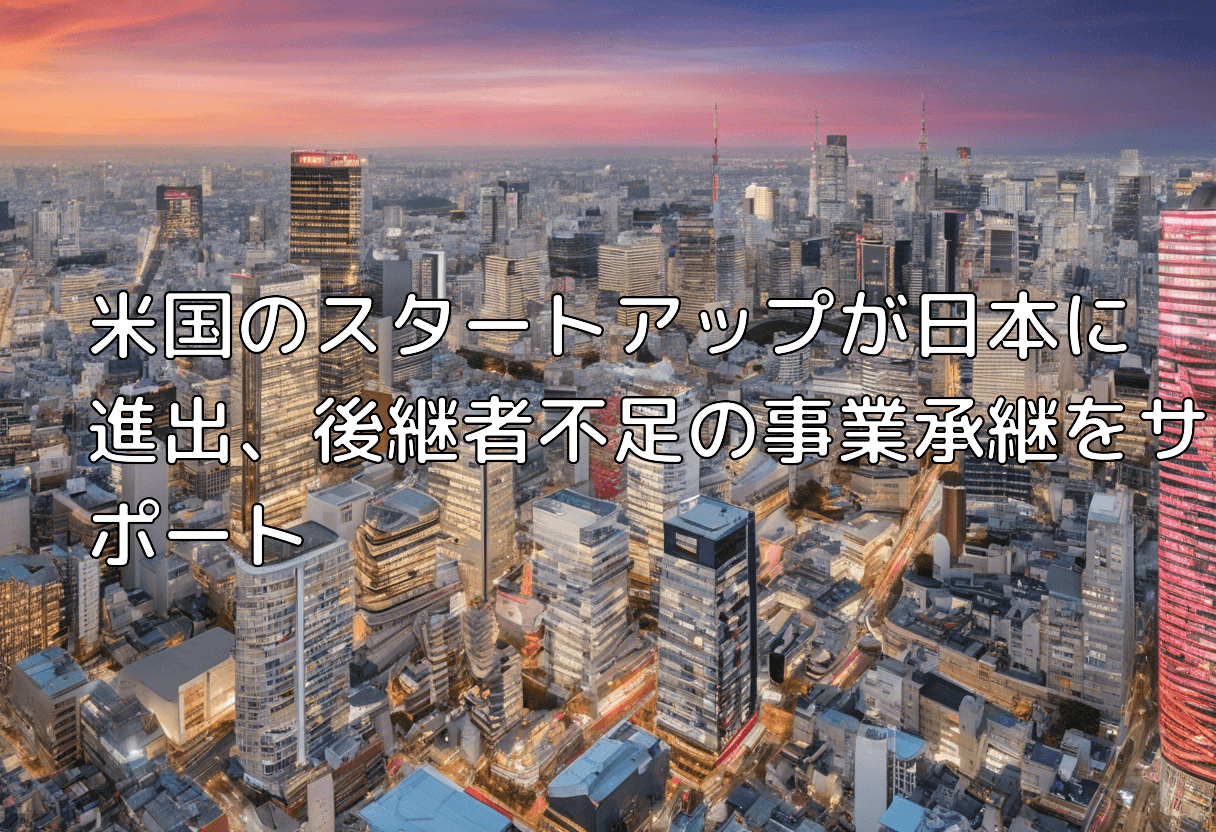 米国のスタートアップが日本に進出、後継者不足の事業承継をサポート