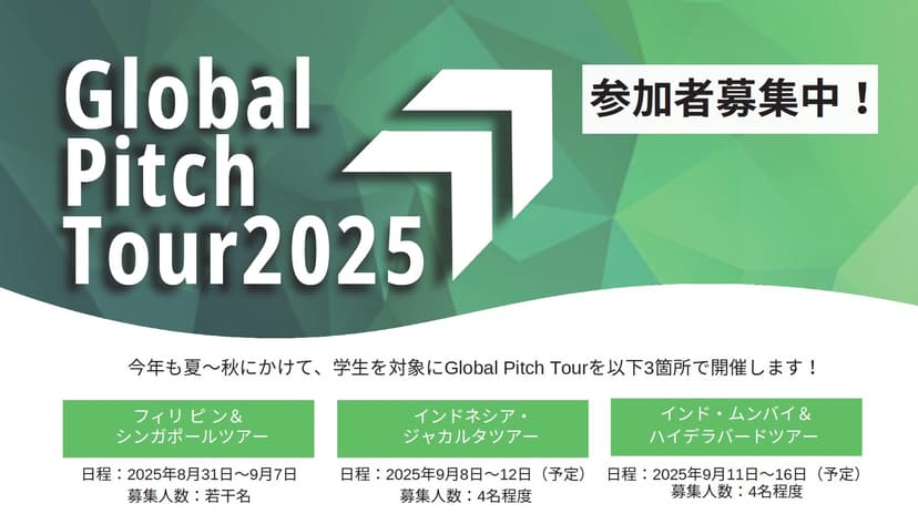 【二次募集スタート!】Global Pitch Tour 2025!